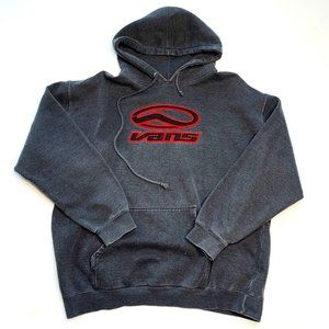Vintage Vans Skateboarding Hoodie Sweatshirt Grey